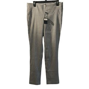 Adrianna Papell Black And White Pull-on Pants Size 12 Office Business Classic